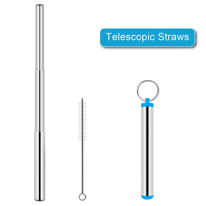 Portátil <span class=keywords><strong>de</strong></span> 304 <span class=keywords><strong>de</strong></span> acero inoxidable telescópica <span class=keywords><strong>de</strong></span> Metal potable <span class=keywords><strong>paja</strong></span> para casa <span class=keywords><strong>de</strong></span> la Oficina y viajes - Product Image 3