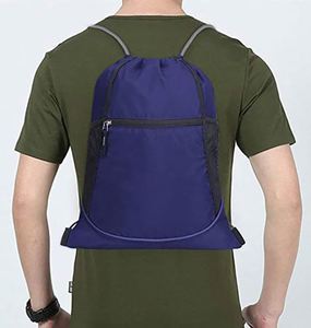 Custom Logo Cinch Sack Pockets Gym Waterproof Eco Friendly Non-Woven Fabric Soft Handle Zipper Closure Customized <b>Backpack</b> - Product Image 3