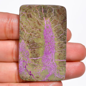 <b>High</b> Demand Radiant Cut Loose Atlantisite Cabochon Vibrant Green <b>Purple</b> Stone Natural Healing Polished for Jewelry Making - Product Image 2
