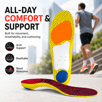 Semelles orthopédiques pour chaussures de course, soutien moyen de la voûte plantaire, soulagement des pieds plats, matériau EVA, réduction de la fatigue, prévention des blessures