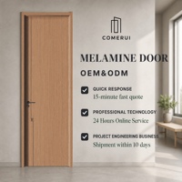 Portes intérieures en MDF avec isolation acoustique en fibre de carbone OEM, couleurs de peinture personnalisables, options de portes d'entrée de chambre à coucher
