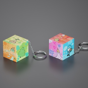 Tùy chỉnh 3x3 đầy màu sắc giáo dục ma thuật Keychain giác ngộ món quà đồ chơi hình ảnh UV in ấn trang trí phụ kiện độc đáo - Product Image 4