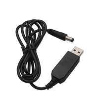 Câble USB 2.0 AM DC 5,5 mm 5V-24V 2A 1m avec gaine PVC, conducteur en cuivre étamé et blindage tressé pour batteries externes et téléphones mobiles