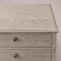 Commode de luxe moderne et durable en bois massif de chêne à 9 tiroirs pour chambre à coucher