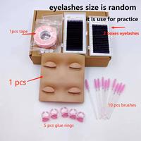 Kit d'extension de cils de haute qualité à marque privée, kit d'entraînement professionnel pour la pratique des cils, tête de mannequin de maquillage