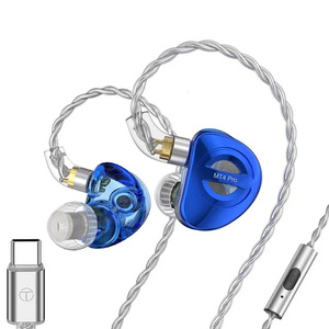 TRN <span class=keywords><strong>MT4</strong></span> PRO 2DD Auriculares intrauditivos Bass High-Performance Dual Dynamic HiFi Deportes Correr Cancelación de ruido Auriculares tipo C - Product Image 3