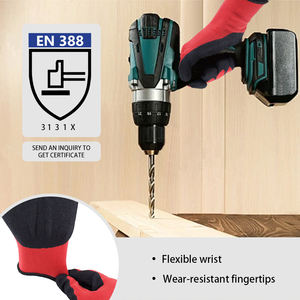 Gant en polyester rouge 13G avec gant enduit de <span class=keywords><strong>latex</strong></span> de sable Guantes Recubiertos En <span class=keywords><strong>Latex</strong></span> gant de travail de sécurité en gros d'usine - Product Image 5