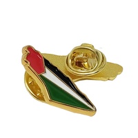 Gros magasin or ruban gratuit Palestine broche drapeau personnalisé émail Badge