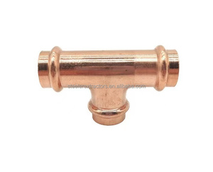 Raccords en <span class=keywords><strong>cuivre</strong></span> TFE pour la plomberie, raccords de tuyauterie <span class=keywords><strong>multicouche</strong></span> pour gaz, raccords à sertir en laiton - Product Image 1