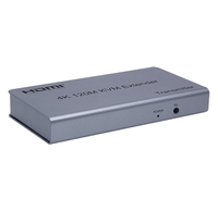 Extenseur KVM HDMI 4K 30Hz avec boîtier métallique, émetteur et récepteur HDMI 120M