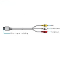 1,8 m 6ft Componente Audio Video AV Compuesto 3 RCA Cable Línea de cable para consola Nintendo Wii en stock