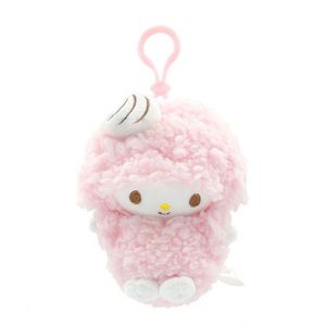 Llavero de juguete tejido con lazo de fresa rosa - Regalo para niñas y amigas 13cm - Product Image 2