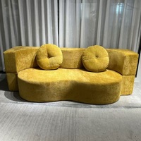 Sofá Cama Modular de Tela Comprimida, Moderno, para Sala de Estar y Uso en Hoteles, Futón Integrado, Sofá Plegable de Descanso