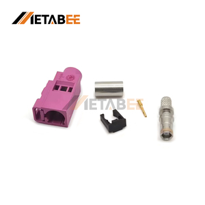 Conector H Hembra Fakra, Color Rosa Violeta, Crimpado y Soldado para Cable RG316 RG174, Sistema de Antena GPS para Vehículos - Product Image 3