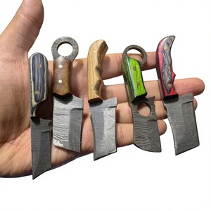 Cuchillo de Supervivencia y Caza de Acero de Damasco de Grado Industrial, Hecho a Mano, de Alta Calidad, con Hoja Fija Mini de Punta Caída y Mango de Madera OEM - Product Image 1