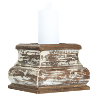 Ferme usine approvisionnement luxe rustique bois pilier bougeoirs chandeliers table décoratif en bois photophore bougeoir