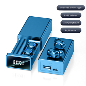 A22 TWS in-ear không dây cho Tai nghe <span class=keywords><strong>Bluetooth</strong></span> LED công suất lớn độ bền lâu dài Binaural vân tay cảm ứng hiển thị kỹ thuật số JL màu xanh - Product Image 4