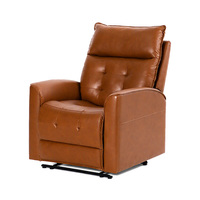 Fauteuil inclinable électrique réglable à double moteur pour seniors, avec table d'appoint pliable et porte-gobelet, mobilier médical à domicile