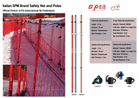 Système de protection de sécurité pour station de ski Wild Blade, durable, en HDPE, résistant aux UV, avec poteaux en polycarbonate/acier galvanisé