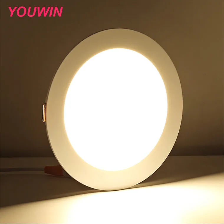 Youwin 3W 6W 9W 12W 15W 18W Ultra Slim Mini Ronde Vierkante Laser Led plafondlamp Downlight Prijs Led-paneel Verlichting