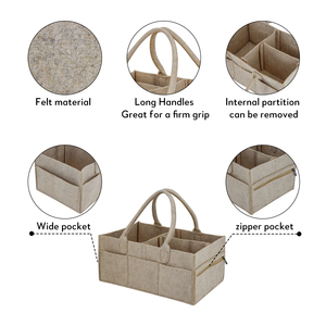 <strong>Baby</strong> Diaper <strong>Caddy</strong> Organizer Customized Design Felt Storage Bag Diaper <strong>Caddy</strong> - Product Image 5