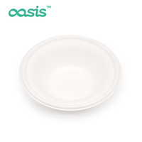 Bol à salade jetable Oasis 12oz biodégradable et écologique, personnalisable avec logo, résistant au réfrigérateur, pour le camping – en bagasse de papier, étanche