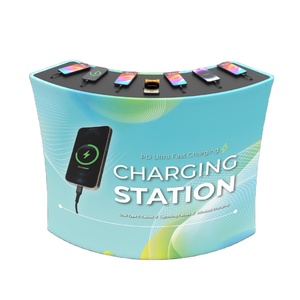 Table de recharge portable rétroéclairée pour téléphone portable pour les expositions, les événements musicaux, personnalisation gratuite, facile à <span class=keywords><strong>changer</strong></span> de tissu - Product Image 3
