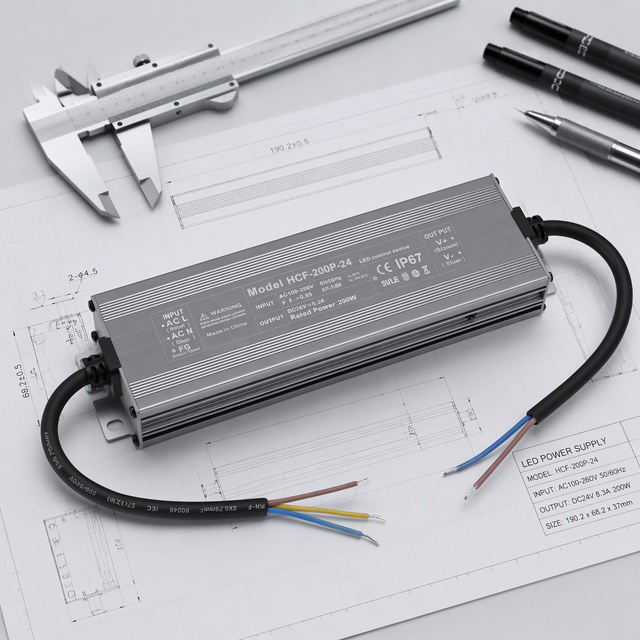 LED Power Supply IP67 Waterproof Output 12V/24V 60W 80W 100W 150W 200W 250W 300W 350W 400W 500W Power Adapter
