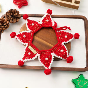 Wholesale <b>Christmas</b> Cat Drool Towel Knitted <b>Dog</b> Bandana Polyester Print Summer Eco-Friendly Pet Clothing and Accessories - Product Image 6