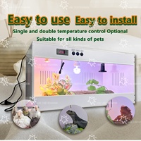 Habitat de reptile en PVC à ouverture frontale avec contrôle climatique intelligent-Vue dégagée, PVC écologique 120*60*60cm pouces