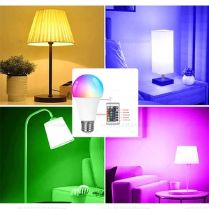 Bombilla LED Infrarroja de 4 Colores, 220V, Fácil Operación, Control Remoto para el Hogar, Iluminación con Modos Ajustables, Base E27, Alimentación CA - Product Image 5