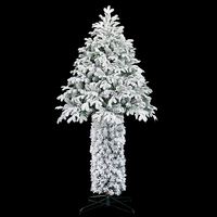 Promotion Annuelle : Arbre de Noël Artificiel Écologique de 180 cm Pré-Éclairé avec Écran LED, Résistant aux Intempéries pour l'Intérieur