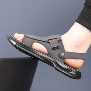Sandales d'été pour hommes à bout ouvert en EVA, à enfiler, respirantes, avec semelle extérieure en caoutchouc, chaussures décontractées de plage - Product Image 2