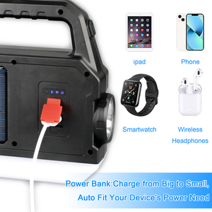 Đa Chức Năng Có Thể Sạc Lại LED Năng Lượng Mặt Trời Linterna Tìm Kiếm Torch Ánh Sáng Xử Lý Đèn Pin Đèn Lồng Khẩn Cấp Cắm Trại Ánh Sáng - Product Image 5