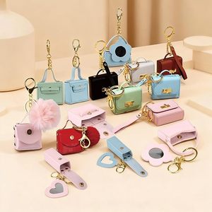 Mini Bolso de Mano, Monedero Bonito de Cuero PU, Bolso Tipo Mochila, Llavero, Pequeño Estuche <span class=keywords><strong>para</strong></span> Auriculares, Llaveros <span class=keywords><strong>para</strong></span> Mujer, Organizador de Tarjetas y Cables de Datos - Product Image 6