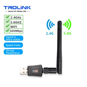 Trolink USB WiFi Dongle IEEE802.11.b/g/n/ac מתאם 600Mbps אלחוטי רשת כרטיס Dual Band