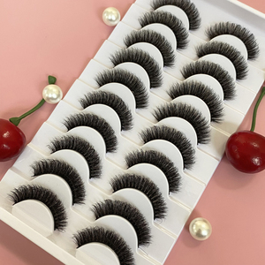 Marque privée Vegan Faux <span class=keywords><strong>Cils</strong></span> 3D <span class=keywords><strong>5D</strong></span> Fluffy Faux Mink Full Strip <span class=keywords><strong>cils</strong></span> vendeur en gros DD Curl épais Volume 10 paires de <span class=keywords><strong>cils</strong></span> - Product Image 6