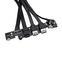 Cable de extensión USB 3,0 para ordenador, Conector de 20 pines, tipo C, entrada de micrófono, salida, auriculares, chasis, placa base, Cable de Panel