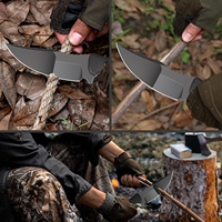 Couteau de chasse à lame fixe en acier inoxydable super tranchant personnalisable OEM de qualité usine pour le camping en plein air survie Nylon bricolage