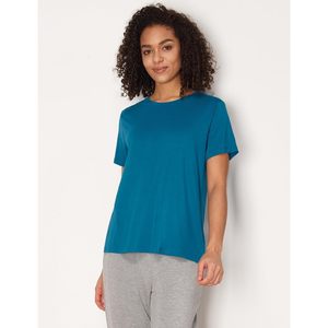Haut de pyjama en coton biologique modal à manches courtes pour femme, doux et confortable, vêtement de détente en bambou, vêtement de nuit basique, vêtements pour femme - Product Image 2