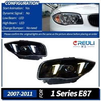 Phares LED de rechange CREULI pour BMW E87 07-11, feux de jour bicolores personnalisés, phares à LED, vente flash