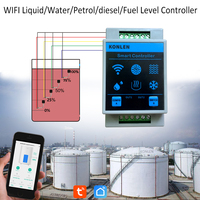 Alarme de fuite de haut-bas niveau essence Diesel liquide flotteur boule WIFI carburant capteur d'eau contrôleur de pompe pour réservoir de chaudière en plastique