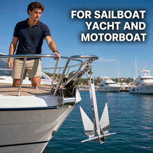 Ancre Danforth pliable robuste en acier inoxydable 316 de qualité marine 2026 pour <span class=keywords><strong>voilier</strong></span>, yacht, bateau à moteur - Product Image 4