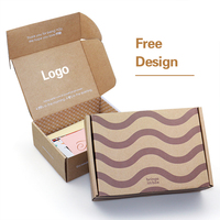 Boîtes d'expédition pliables en papier ondulé, personnalisées avec logo rose, en matériaux recyclés, pour vêtements, chaussettes, sous-vêtements