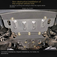 Plaque de protection moteur 8 mm Mitsubishi Pajero V73 V87 V93 V97 en alliage d'aluminium argenté, protection de châssis, protection sous carrosserie, 4x4, expédition tout-terrain