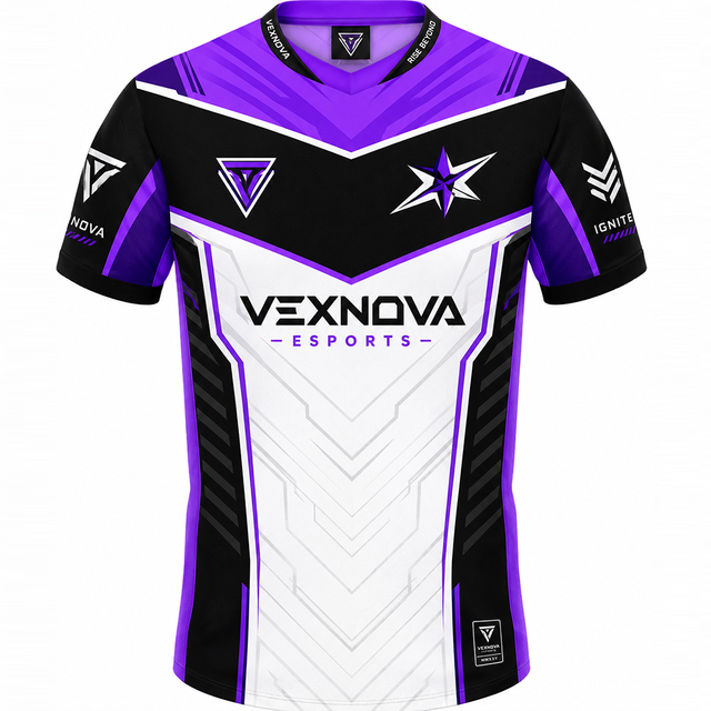 Full Sublimation Esports Jersey Tees Custom Event Sponsor Brand Name logo Printing Team Club Wear Breathable Gaming T-Shirt
