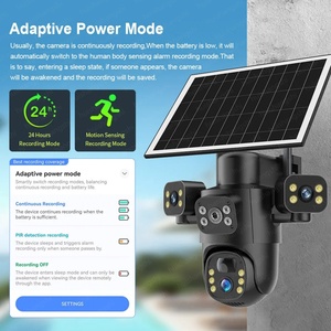 Eseecloud 2.4G 5G WiFi 3Lens 40MP 4G Sim Card Solar PTZ <b>Camera</b> Outdoor Network Wireless Bullet Surveillance CCTV Security <b>Camera</b> - Product Image 5