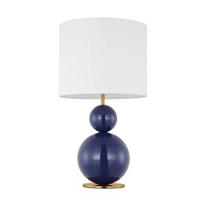 Lámpara de Mesa Moderna Retro Azul Pavo Real y Blanca al por Mayor, Personalizada con Patrón de Cerámica Antigua, Precio Razonable, Base E26 - Product Image 3