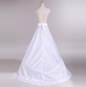 Robe de mariée de mariée jupe BUSTLE 2 cerceaux Crinoline jupons longue Section pas de <span class=keywords><strong>Tulle</strong></span> traînant Performance robe <span class=keywords><strong>jupon</strong></span> - Product Image 4