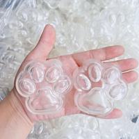 Bricolage transparent patte de chat TPR coque gonflable composants soulagement du Stress boule vide décompression presser jouet conteneur